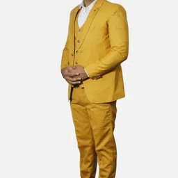 gargian master cut Men Single Breasted Suit Solid Suit image 3