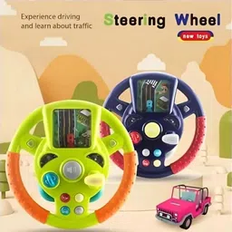 acarya Steering Wheel Toy for Kids Simulation Driving Car with Light & Sound Toys image 4