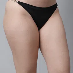 prettycat Women Thong Black Panty image 4
