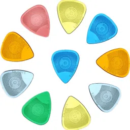 kadence 10 Guitar Picks with Hostile Grip in multicolor Guitar Pick-picture-24