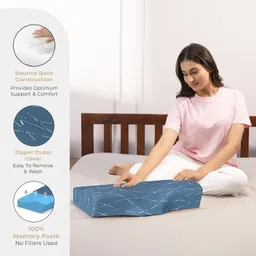my armor Cool Gel Memory Foam Cervical Pillow with Outer Cover, 18.5" x 11", Dual Height, Cervical Pillow image 3