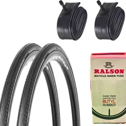 fcc racing Ralson 700x28C Tyre & Tube Pair Combo | Set of 2 Tyres & 2 Tubes for City Bikes Tyre & Tube Pair Combo (700*28) For Bicycle-picture-22