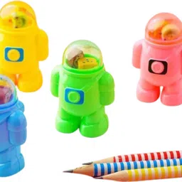 nivu Cute Astronaut design Pencil Sharpeners for school and office, assorted colors Sharpeners image 2