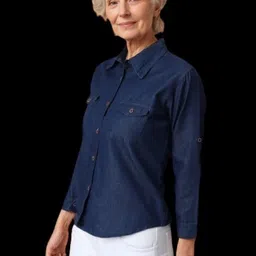 houseofcommon Women Regular Fit Solid Button Down Collar Casual Shirt image 2