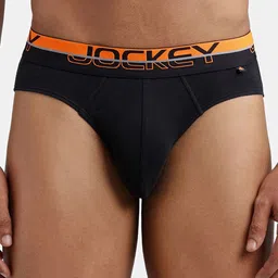 Jockey Men Black & Blue Solid Pure Cotton Basic Briefs-picture-29