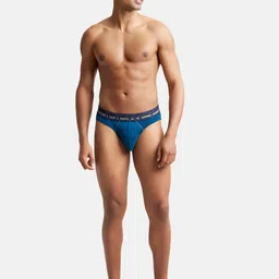 Jockey Men Pack of 2 Blue Solid Basic Briefs image 5