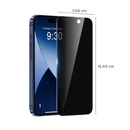 GRIPP Privacy Tempered Glass for Apple iPhone 15 (9H Hardness Scratch Resistant) image 2