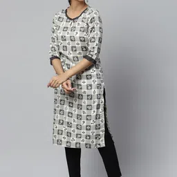 AURELIA Women Beige Floral Printed Floral Kurta-image-37
