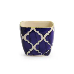 ExclusiveLane Set of 2 Moroccan Roots Handpainted Ceramic Table Planters image 3