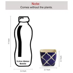 ExclusiveLane Set of 2 Moroccan Roots Handpainted Ceramic Table Planters image 4