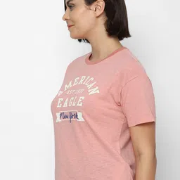 AMERICAN EAGLE OUTFITTERS Women Pink Typography Printed T-shirt image 3