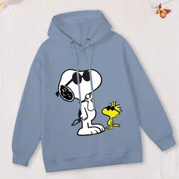 FOREVER FRIDAY Girls Printed Hooded Cotton Sweatshirt-picture-11