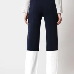 Kotty Women Colourblocked Regular Fit High-Rise Easy Wash Flat-Front Trousers image 2