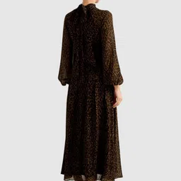 Forever New Animal Print Bishop Sleeve A-Line Maxi Dress image 4