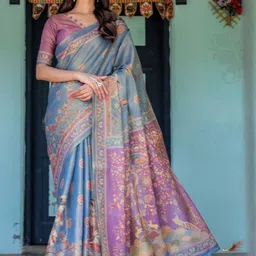 MAHARANI COUTURE Ethnic Motifs Printed Pure Cotton Jamdani Saree image 4