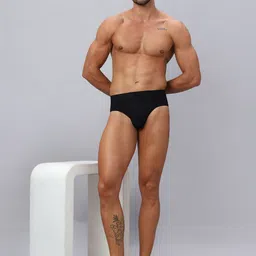 Hektor Mid-Rise Seamless Basic Briefs MBF-2 Magnetic Black image 4