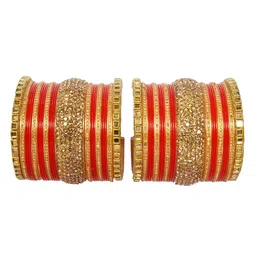 SEEMO Set Of 8 Stone Studded Bangle-picture-23