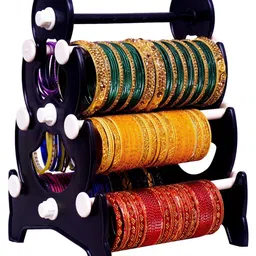 Abirami Kitchen White And Black Jewellery Organiser Organisers-image-0