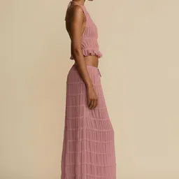 Purple Haze Women Top with Palazzos image 3