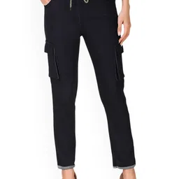 NEUNK Women Comfort Slim Fit Mid-Rise Stretchable Cotton Cargos Jeans-picture-16