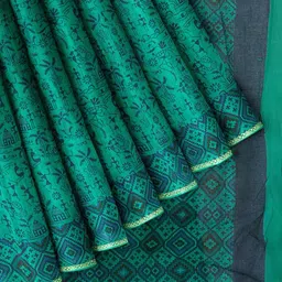 The Chennai Silks Warli Printed Pure Cotton Kota Saree image 4