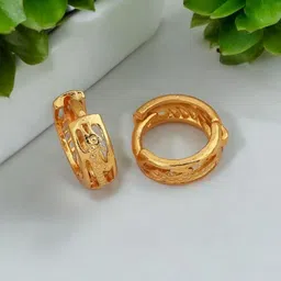 SHREE KRISHNA SHOPPING Unisex Gold-Plated Brass Earrings image 1