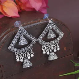 I Jewels Contemporary Jhumkas Earrings-picture-26