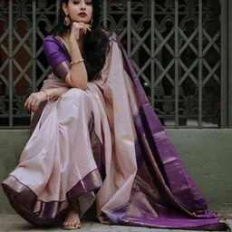 KALINI Woven Design Zari Art Silk Handloom Banarasi Saree image 2