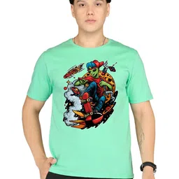 BRAWNY BATTLER Graphic Printed Round Neck Short Sleeves Pure Cotton T-shirt image 5