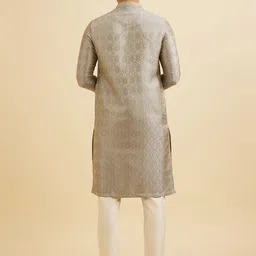 Manyavar Ethnic Motifs Woven Design Mandarin Collar Kurta With Pyjamas image 4