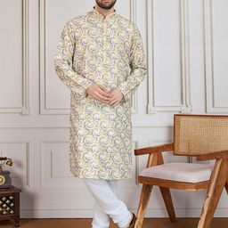 House of Pataudi Embroidered Cotton Straight Kurta-picture-37