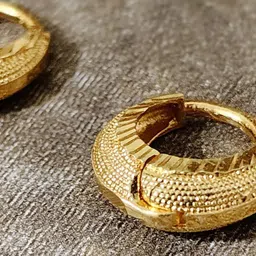 SHREE KRISHNA SHOPPING Gold-Plated Hoop Earrings image 2