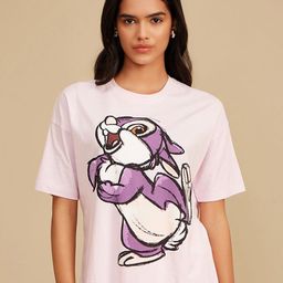 Kazo Women Graphic Printed Round Neck Cotton T-shirt-picture-34