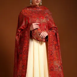 Pashmoda Women Floral Woven Design Shawl image 5