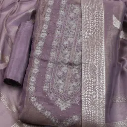 Meena Bazaar Embroidered Unstitched Dress Material-picture-20