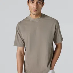 XYXX Men Solid Relaxed Fit Round Neck Pure Cotton T-shirt-picture-43