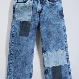 Hopscotch Boys Relaxed Fit Mid-Rise Heavy Fade Stretchable Jeans-picture-52