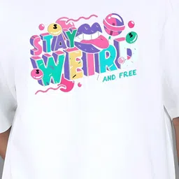 Streetsutra Typography Printed Drop-Shoulder Sleeves Cotton Oversized T-shirt image 4