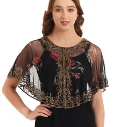 JEDCO Women Embroidered Crop Shrug-picture-30