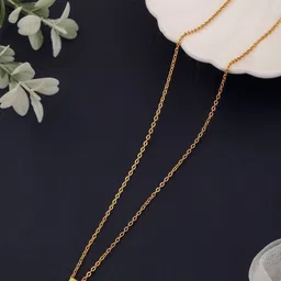 SZN Set Of 2 Gold-Plated Square Shaped Pendants With Chains image 4