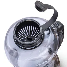 VECTOR X Transparent & Black Single Plastic Solid Water Bottle image 4