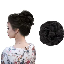 VIEWS Black Wavy Clip-In Ponytail Hair Extension6 inch image 1