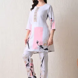 HARIKS Printed Round Neck Tunic With Trousers Co-Ords image 5