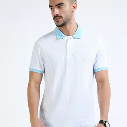 INVICTUS Geometric Printed Polo Collar Pure Cotton Casual T-shirt-picture-32