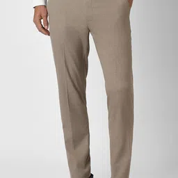 Peter England Men Regular Fit Mid-Rise Formal Trousers-image-87