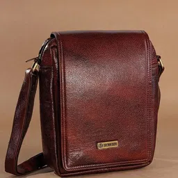 The Brown Hide Leather Messenger Bag-image-14