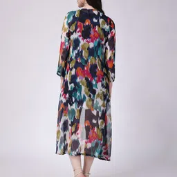 Moda Rapido Women Printed Longline Shrug image 2