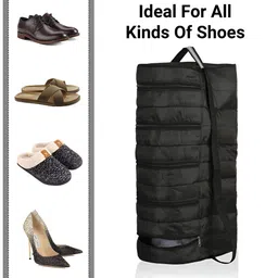 Aura Black Dustproof Dual-Compartment Shoe Packaging Pouch image 2