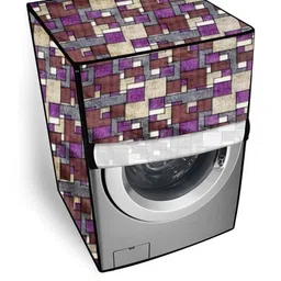 The Furnishing Tree Magenta Printed Washing Machine Cover image 1