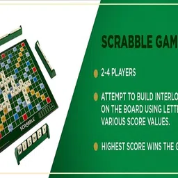 nvf toys Scrabble Board Game | Scrabble Original Classic Board Tile Game | PACK OF 1 Board Game Accessories image 4